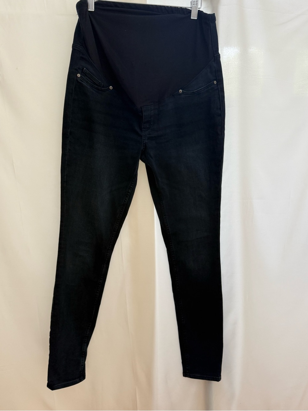 Maternity Dark Wash Skinny Jeans with Over the Belly Panel
